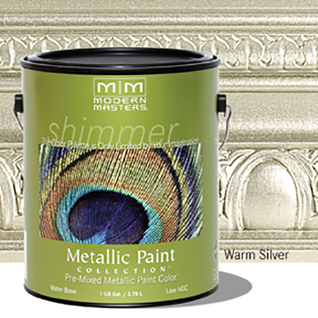 MODERN MASTERS 1 Gal Modern Masters ME221 Warm Silver WB Decorative Metallic Paint ME221